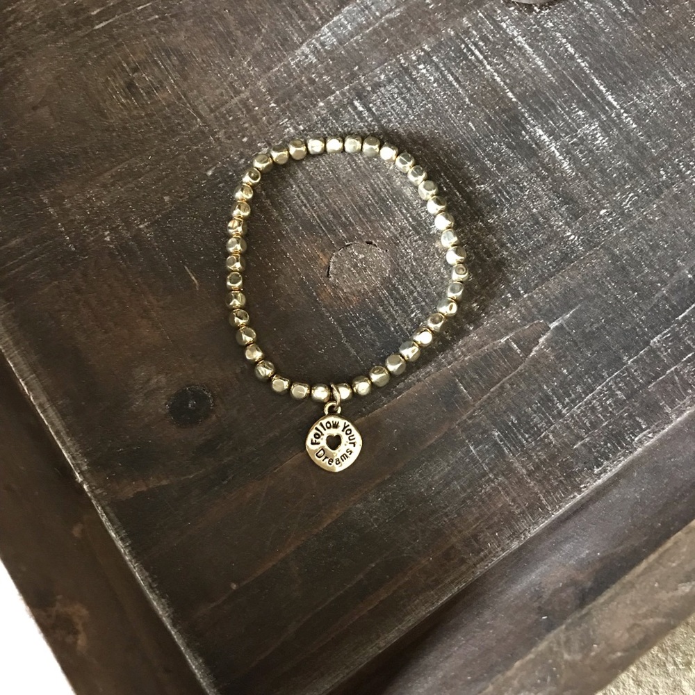 Gold follow your dreams bracelet